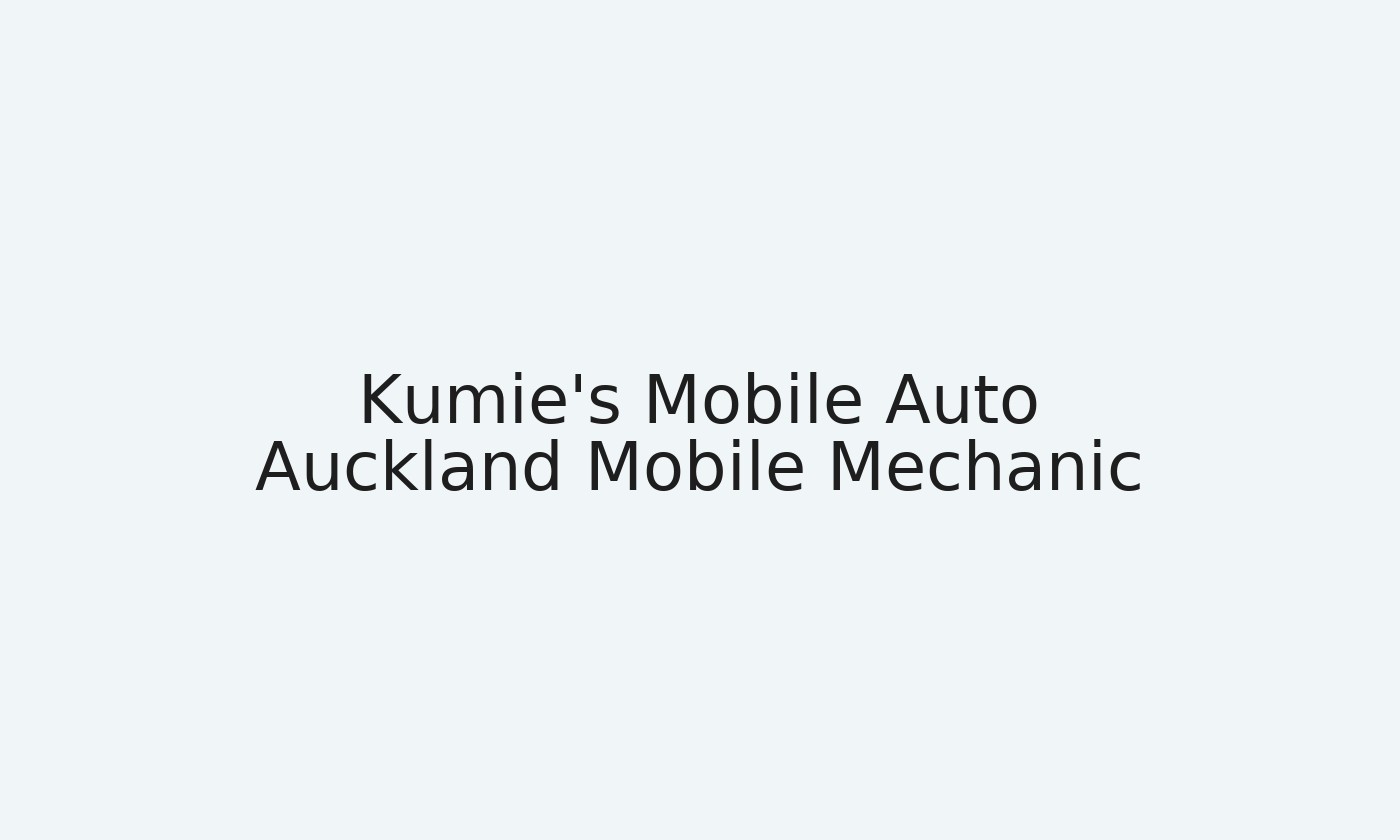 Kumie's Mobile Auto van - Auckland mobile mechanic